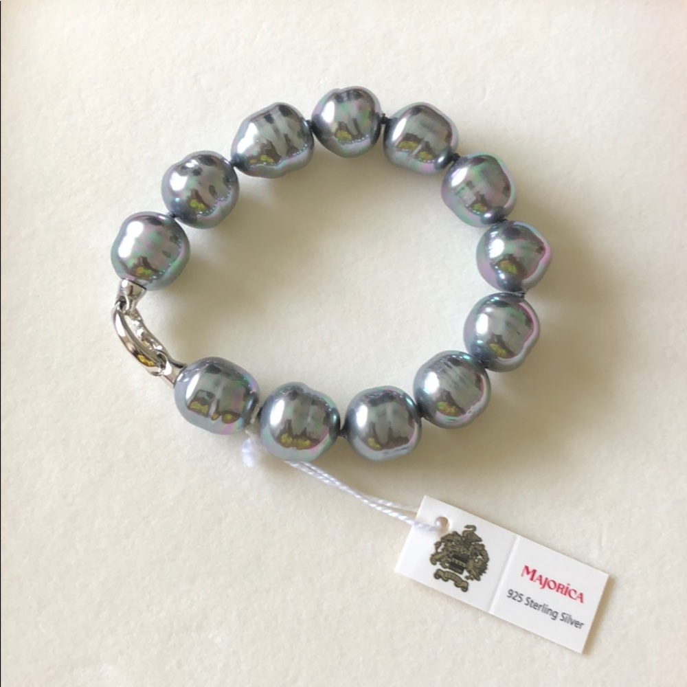 Majorica Barroco Grey Baroque pearl Bracelet